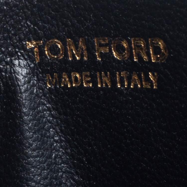 Pre Owned Tom Ford Dark Brown Leather Card Holder