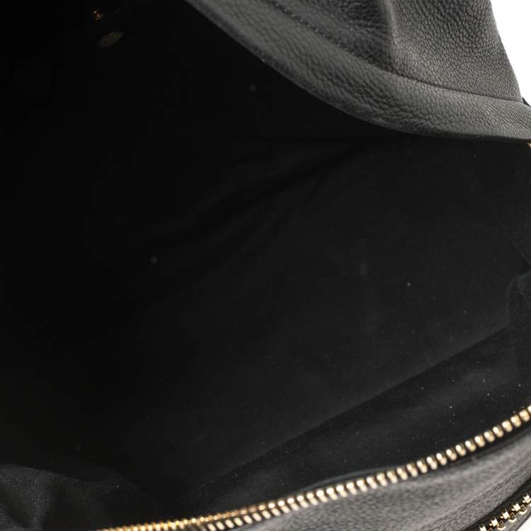 Pre Owned Tom Ford Black Grained Leather Buckley Backpack