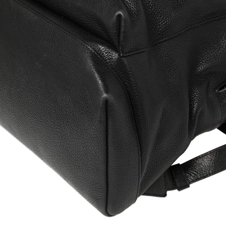 Pre Owned Tom Ford Black Grained Leather Buckley Backpack