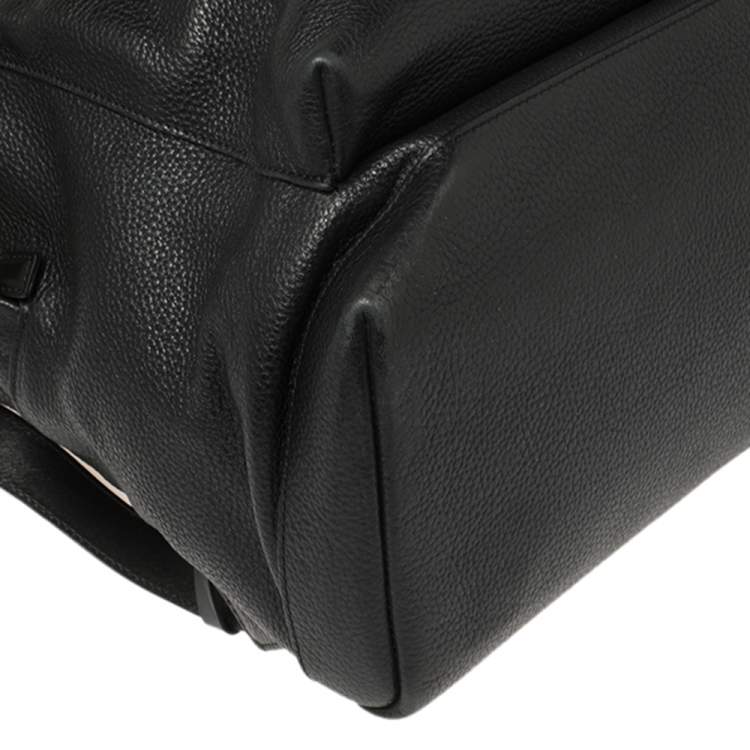 Pre Owned Tom Ford Black Grained Leather Buckley Backpack