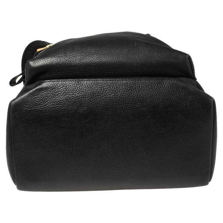 Pre Owned Tom Ford Black Grained Leather Buckley Backpack