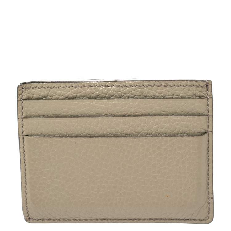 Pre Owned Tom Ford khaki Green Leather T Bar Card Holder