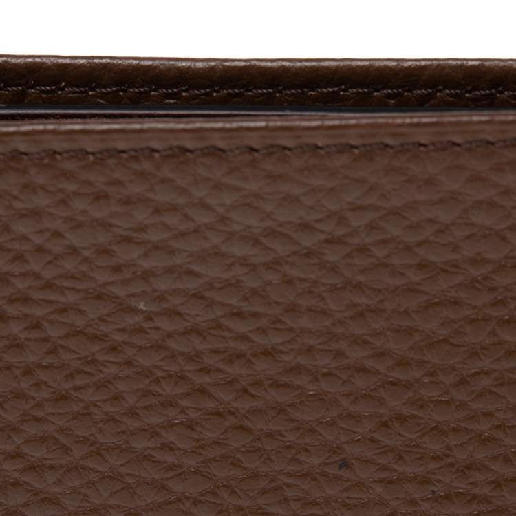 Pre Owned Tom Ford Brown Leather Bifold Wallet