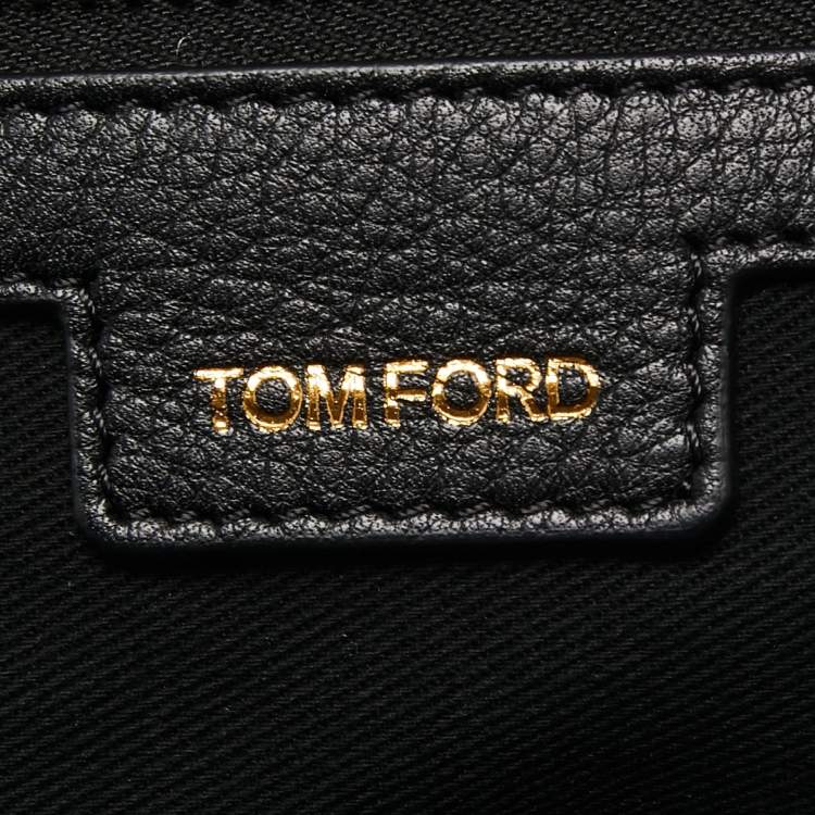 Pre Owned Tom Ford Black Leather Duffel Bag