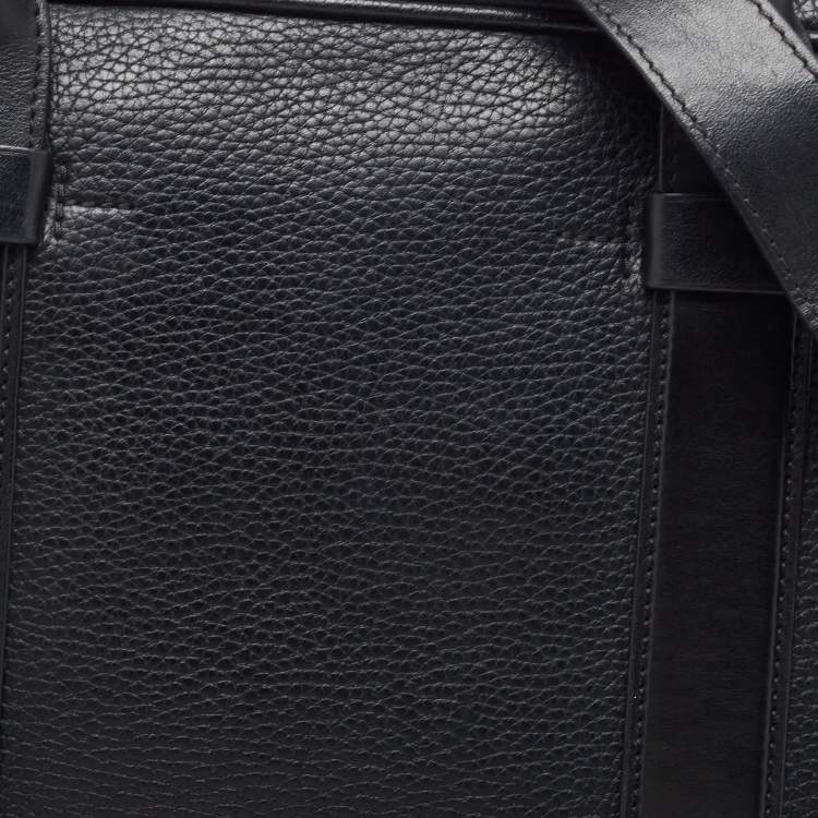 Pre Owned Tom Ford Black Leather Buckley Briefcase Bag