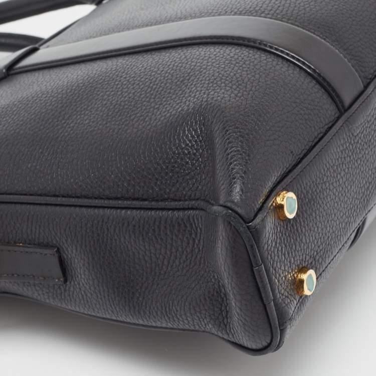 Pre Owned Tom Ford Black Leather Buckley Briefcase Bag