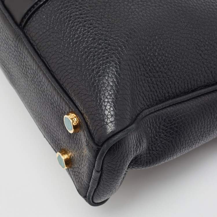 Pre Owned Tom Ford Black Leather Buckley Briefcase Bag