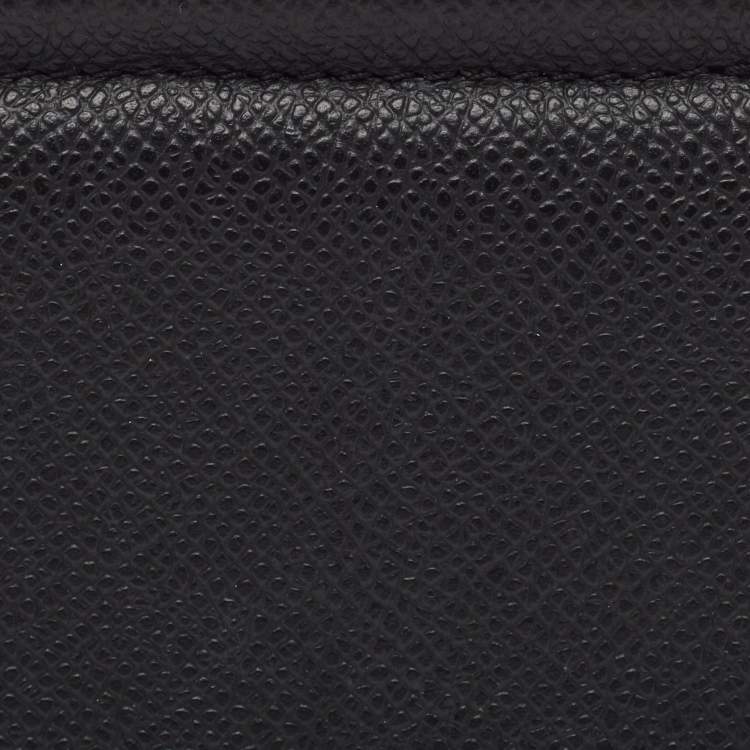 Pre Owned Tom Ford Black Leather TF Logo Money Clip 