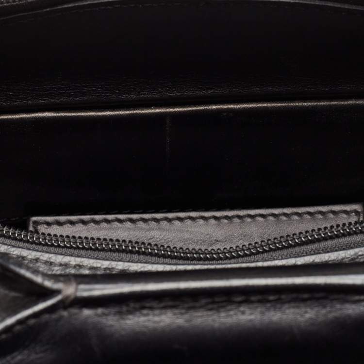 Pre Owned Tom Ford Black Leather Rolling Suitcase