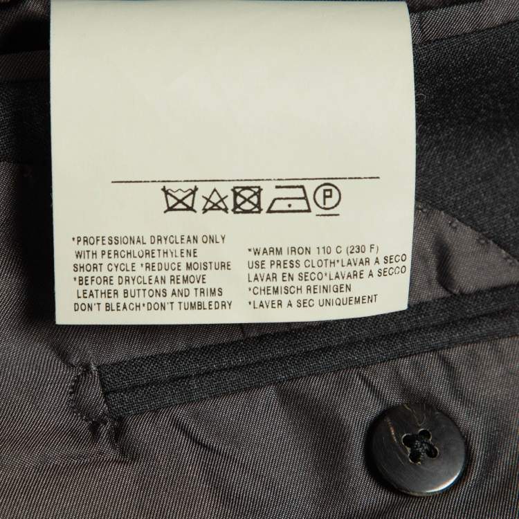Pre Owned Tom Ford Grey Wool Single Breasted Pants Suit XXXL