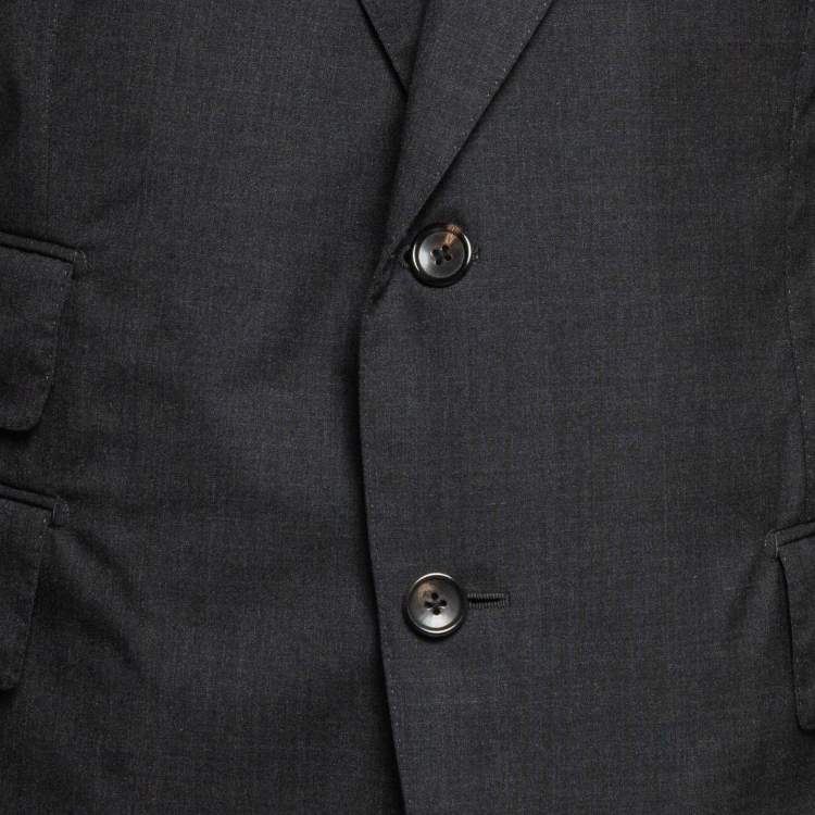 Pre Owned Tom Ford Grey Wool Single Breasted Pants Suit XXXL