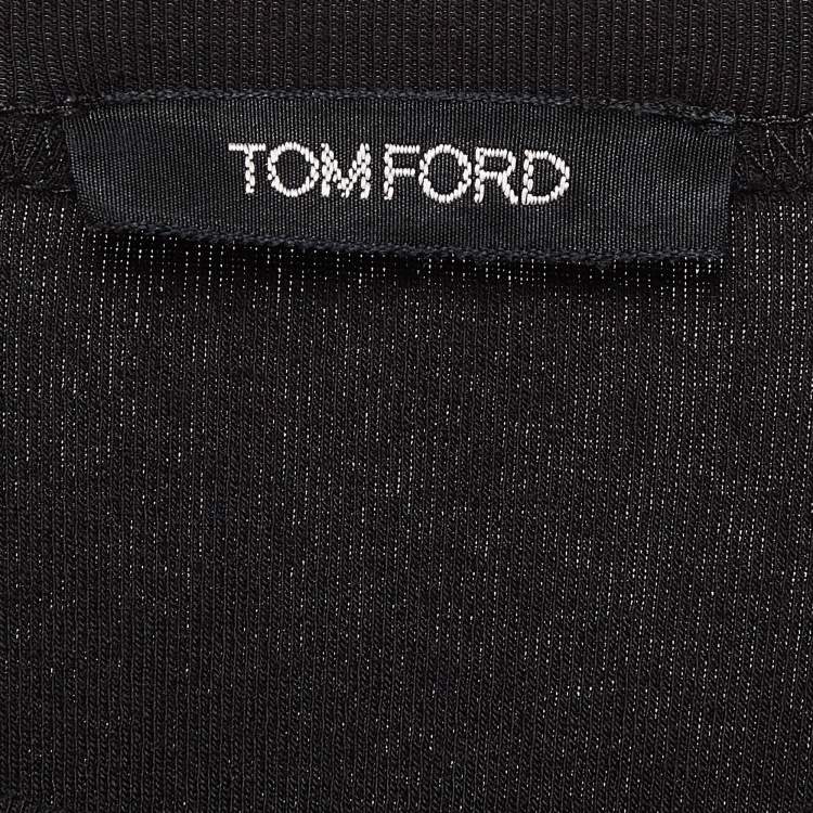 مملوكة مسبقًا Tom Ford Black Cotton Knit Crew Neck T-Shirt S