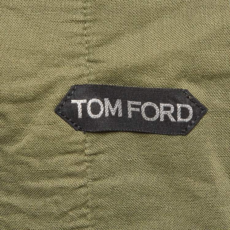 Pre Owned Tom Ford Olive Green Cotton Knit Regular Fit Sweatpants M