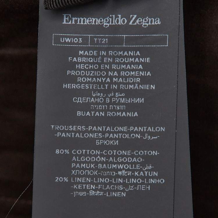 Pre Owned Tom Ford Olive Linen Blend Cargo Pants XL