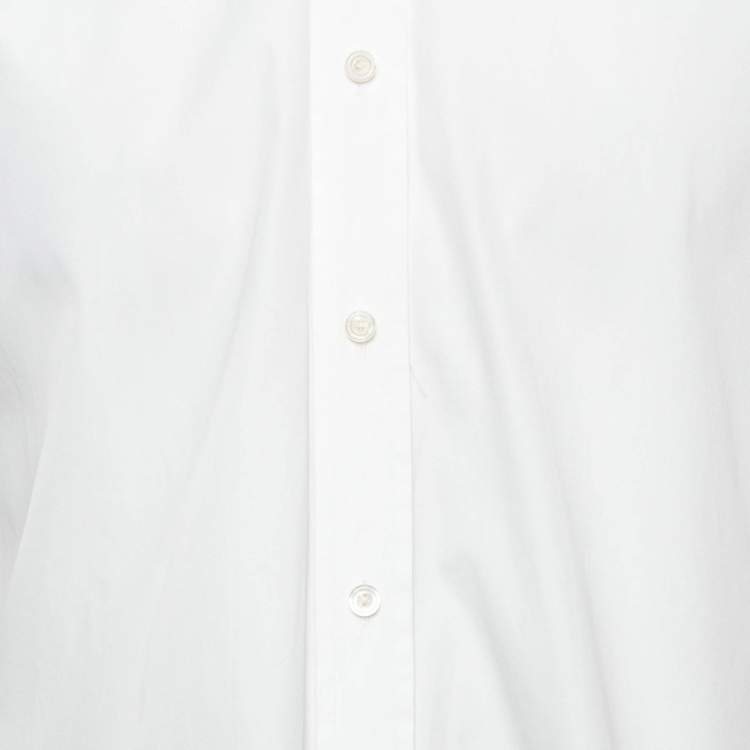 Pre Owned Tom Ford White Poplin Cotton Buttoned Up Shirt L