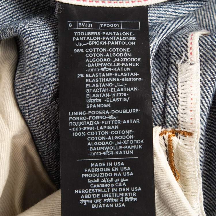Pre Owned Tom Ford Blue Washed Straight Fit Jeans XL (Waist 36)"