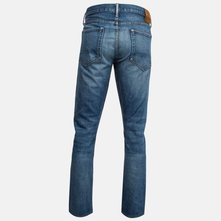 Pre Owned Tom Ford Blue Washed Straight Fit Jeans XL (Waist 36)"