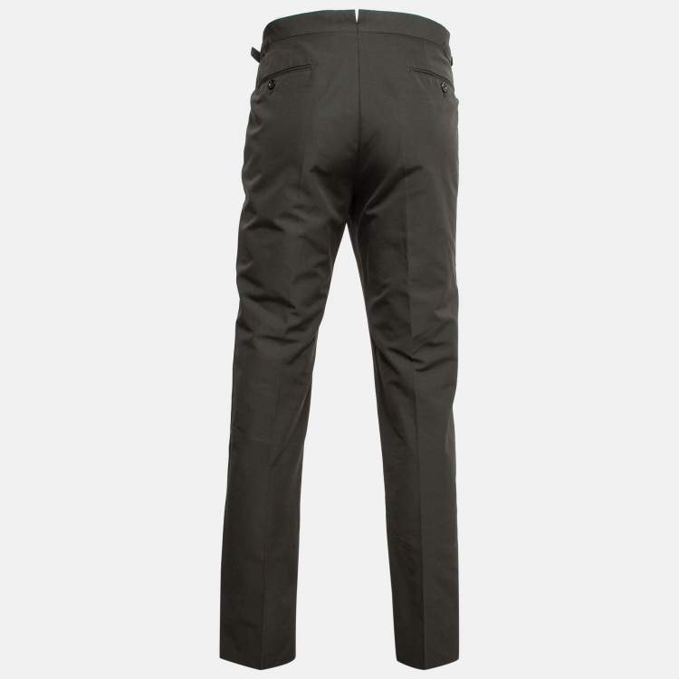 Pre Owned Tom Ford Olive Green Tailored Trousers XL