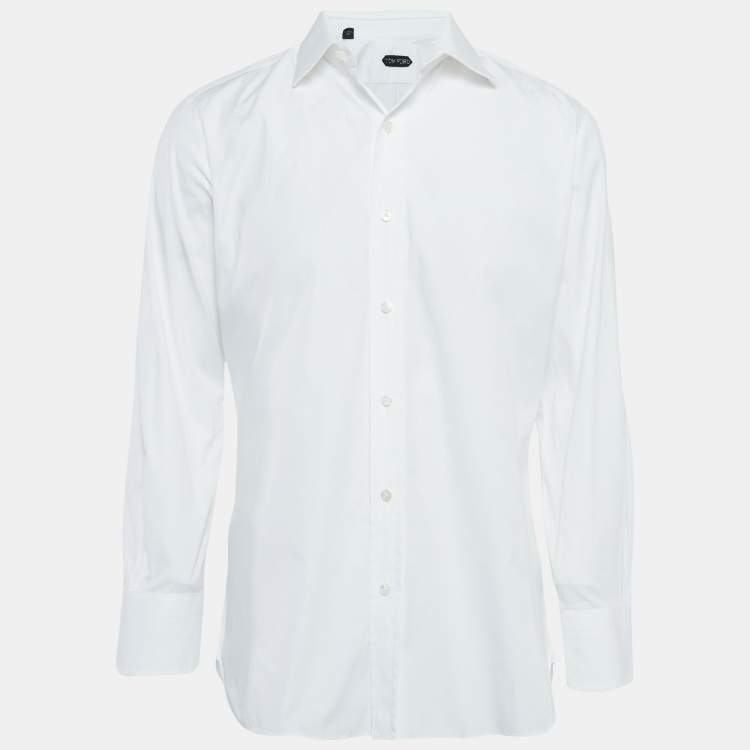 Pre Owned Tom Ford White Cotton Long Sleeve Shirt XL