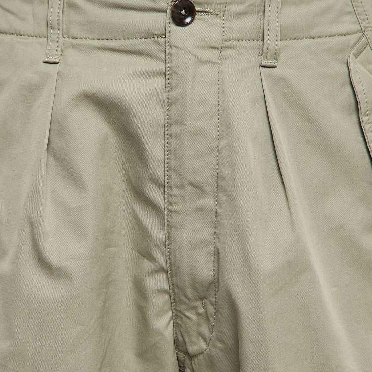 Pre Owned Tom Ford Light Green Cotton Cargo Pants M