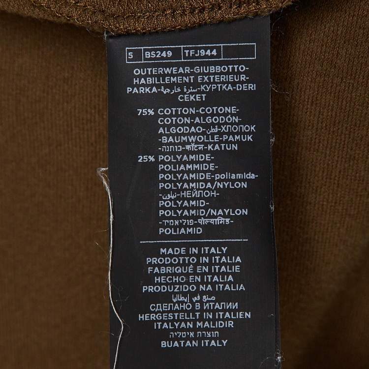 Pre Owned Tom Ford Brown Velvet Hooded Zip-Up Jacket S
