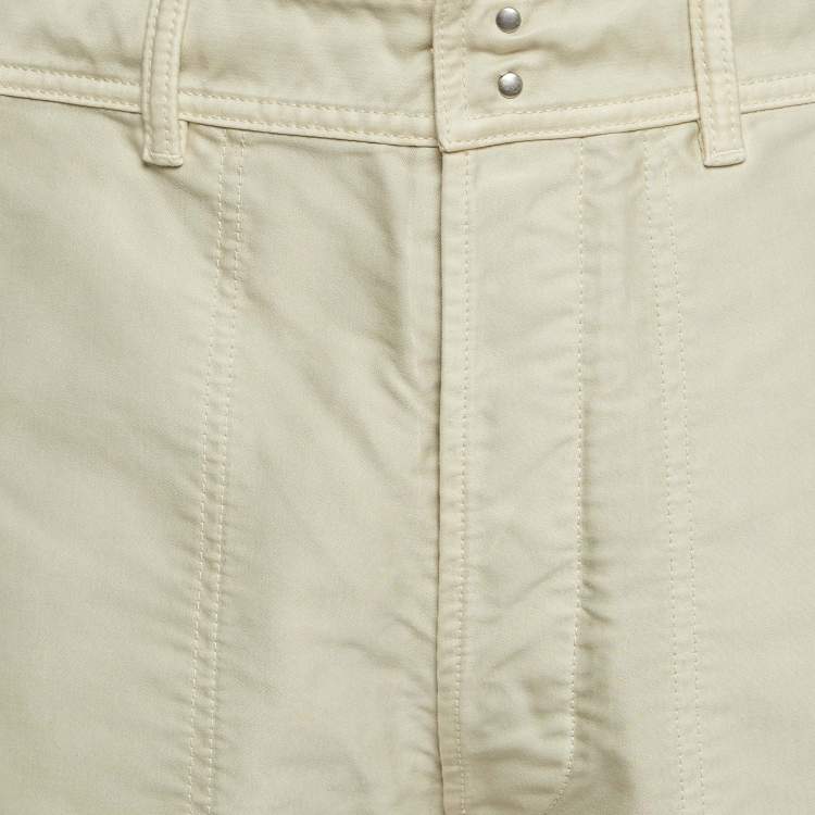 Pre Owned Tom Ford Cream Cotton Slim Fit Trousers M