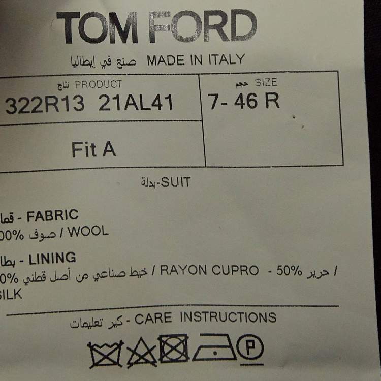 Pre Owned Tom Ford Navy Blue Wool Blazer & Pants Suit Set S
