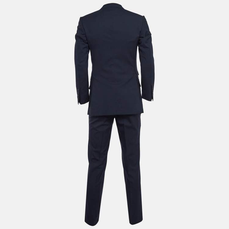 Pre Owned Tom Ford Navy Blue Wool Blazer & Pants Suit Set S