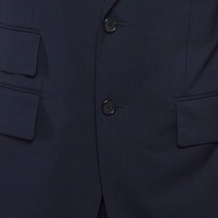 Pre Owned Tom Ford Navy Blue Wool Blazer & Pants Suit Set S