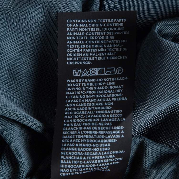 Pre Owned Tom Ford Blue Stretch Knit Button Front Shirt XL