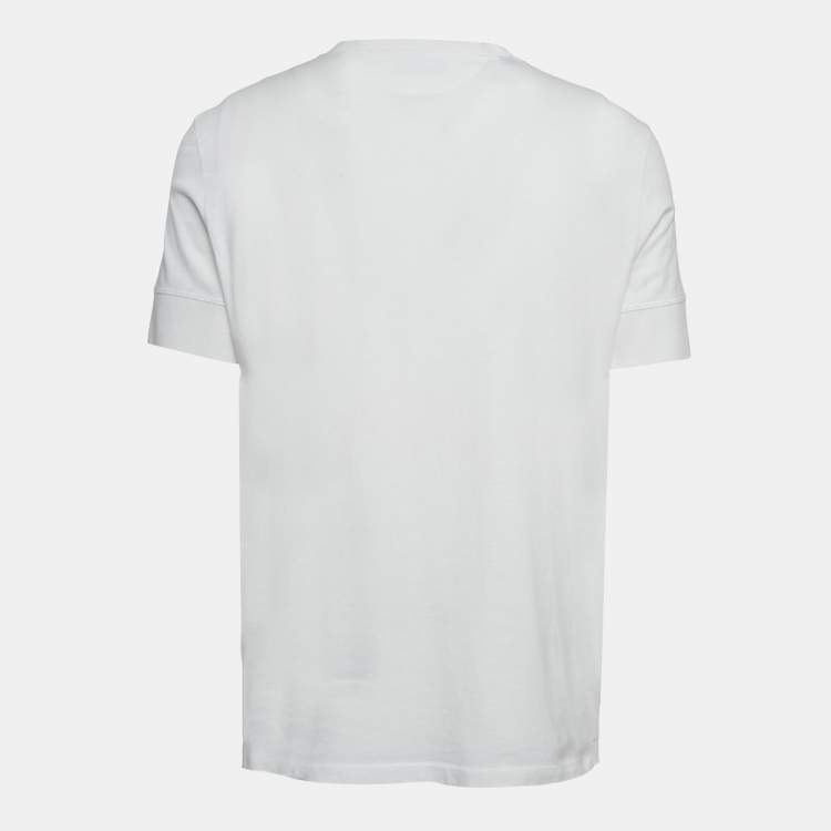 Pre Owned Tom Ford White Jersey Buttoned Crew Neck T-Shirt XXL