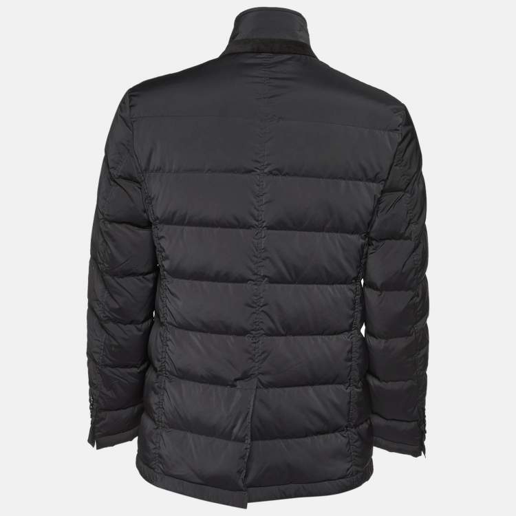 Pre Owned Tom Ford Black Synthetic Zip-Up Puffer Jacket XL
