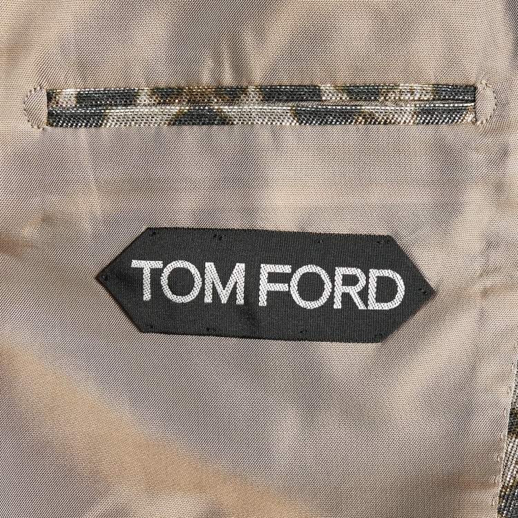 Pre Owned Tom Ford Metallic Leopard Print Lurex Crepe Blazer 4XL