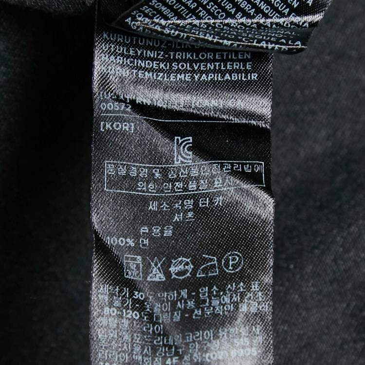 Pre Owned Tom Ford Black Faded Denim Button Front Shirt M