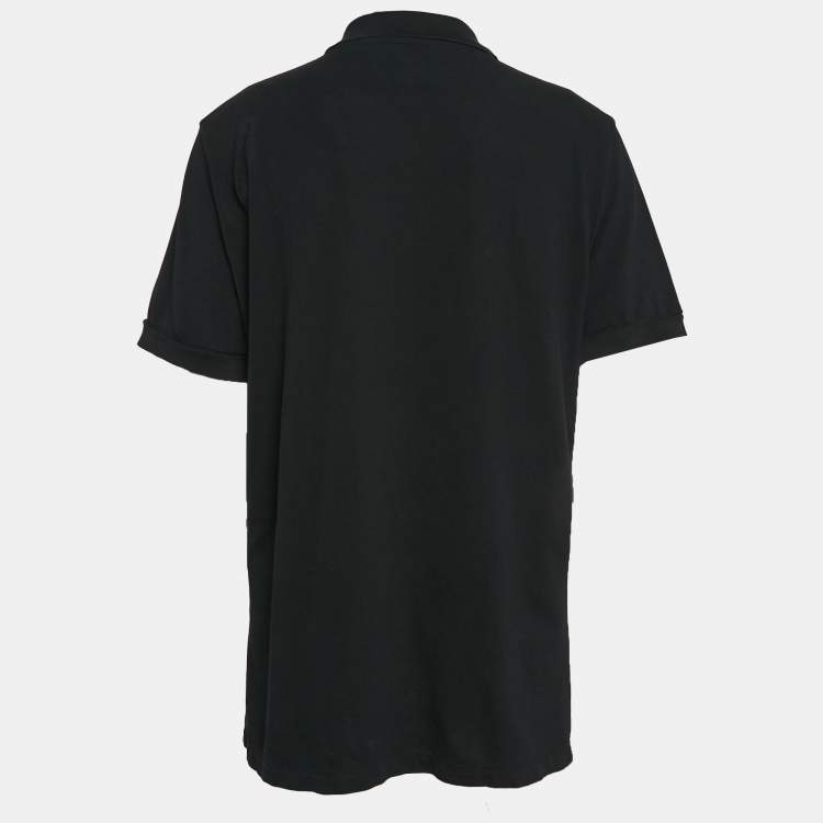 Pre Owned Tom Ford Black Pique Cotton Polo T-Shirt 4XL
