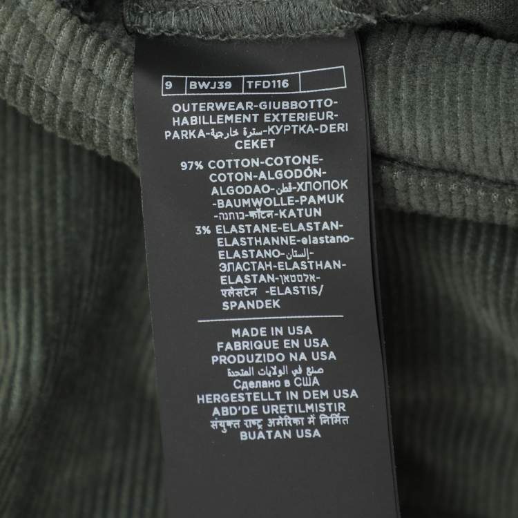 Pre Owned Tom Ford Green Corduroy Jacket L