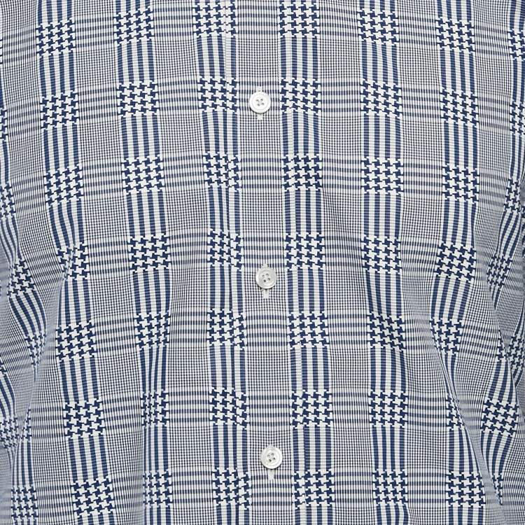 مملوكة مسبقًا Tom Ford Blue Checked Cotton Long Sleeve Shirt M