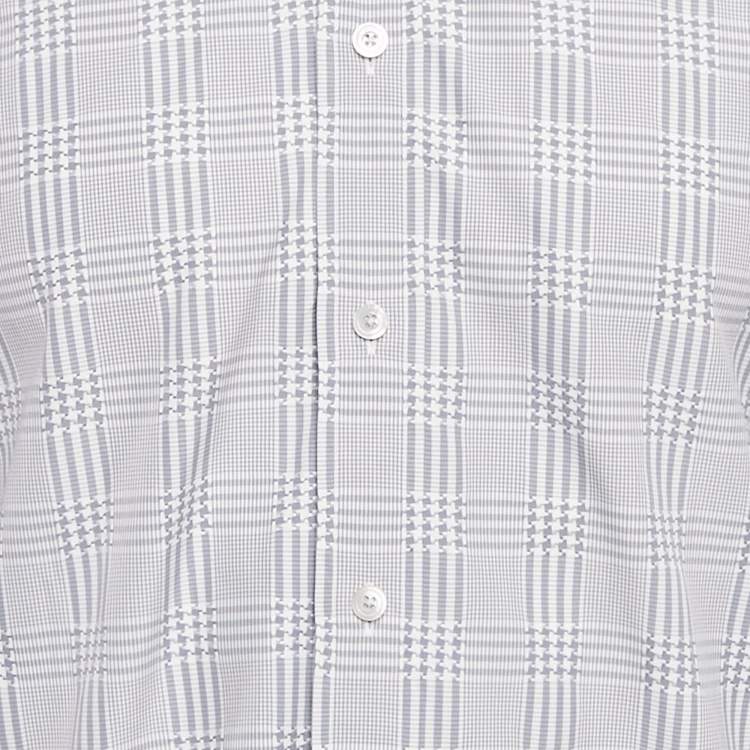 Pre Owned Tom Ford Grey Checks Cotton Long Sleeve Shirt M