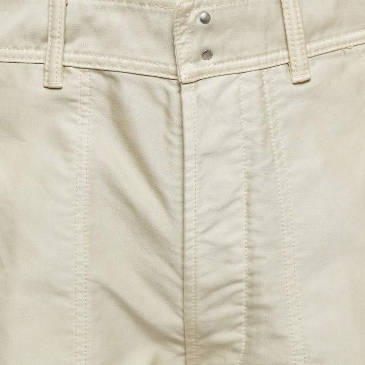 Pre Owned Tom Ford Grey Cotton Slim Fit Trousers M