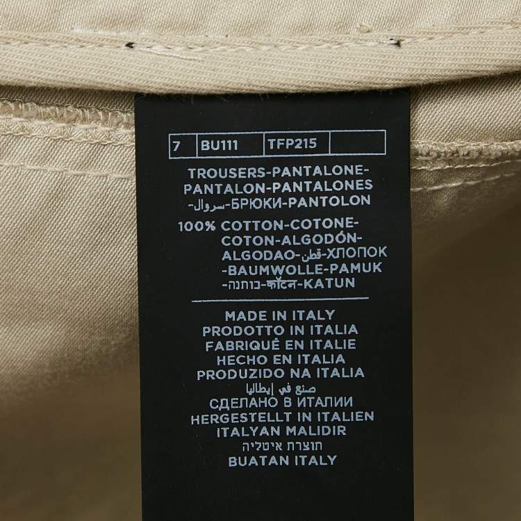 Pre Owned Tom Ford Grey Cotton Slim Fit Trousers M