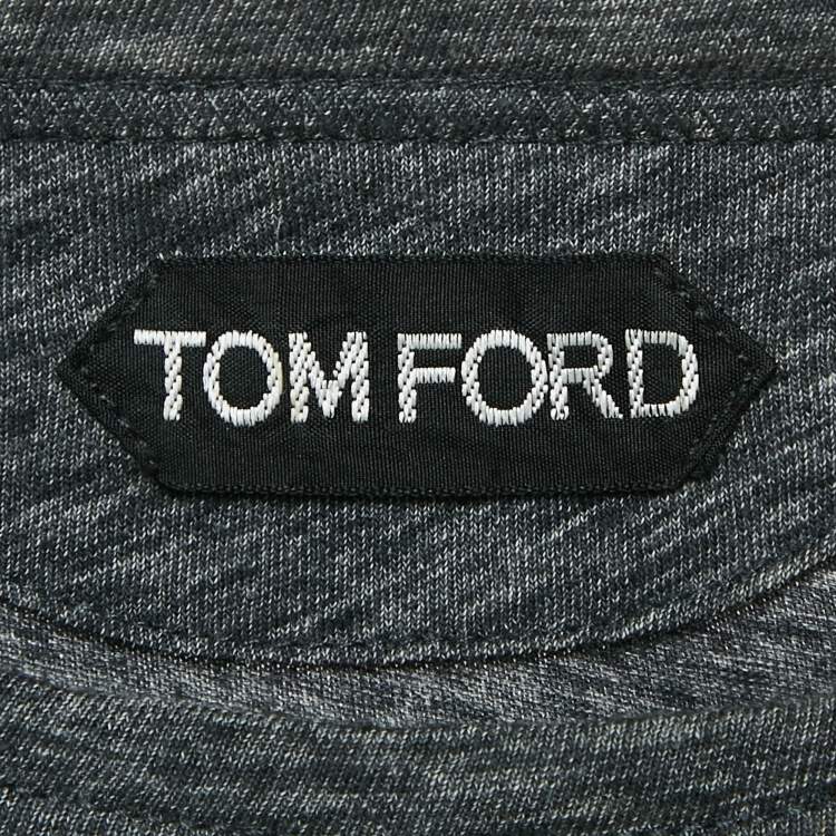 Pre Owned Tom Ford Dark Grey Cotton Crew Neck T-Shirt M