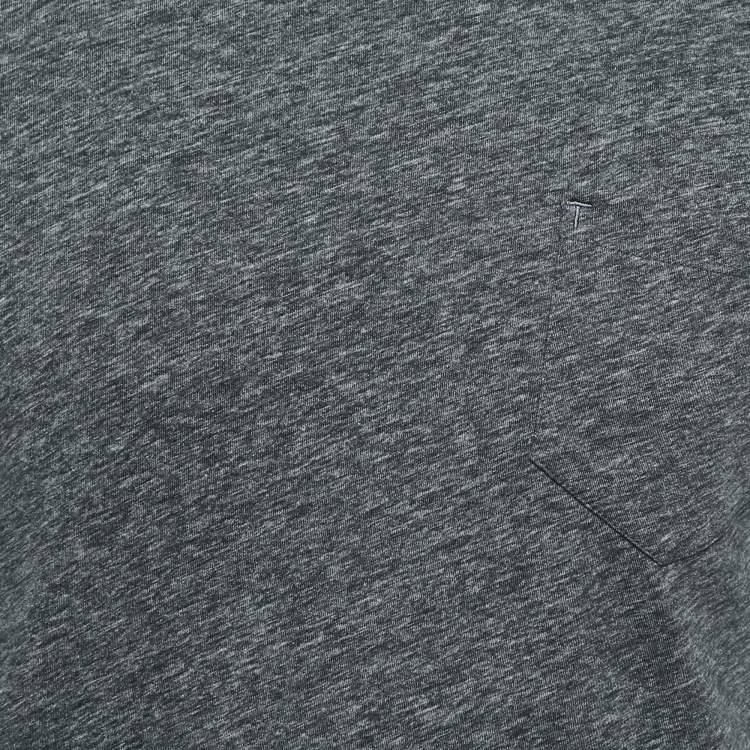 Pre Owned Tom Ford Dark Grey Cotton Crew Neck T-Shirt M