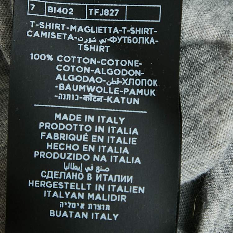 Pre Owned Tom Ford Light Grey Cotton Crew Neck T-Shirt M