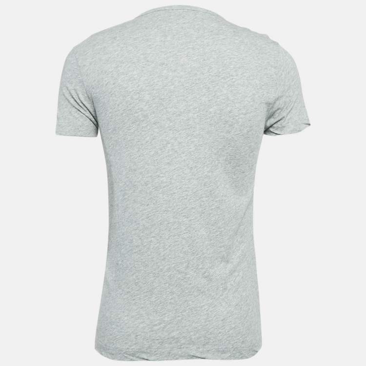Pre Owned Tom Ford Light Grey Cotton Crew Neck T-Shirt M