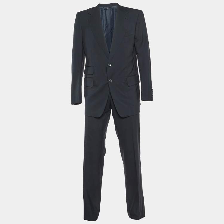 Pre Owned Tom Ford Black Wool Tailored Suit XXL