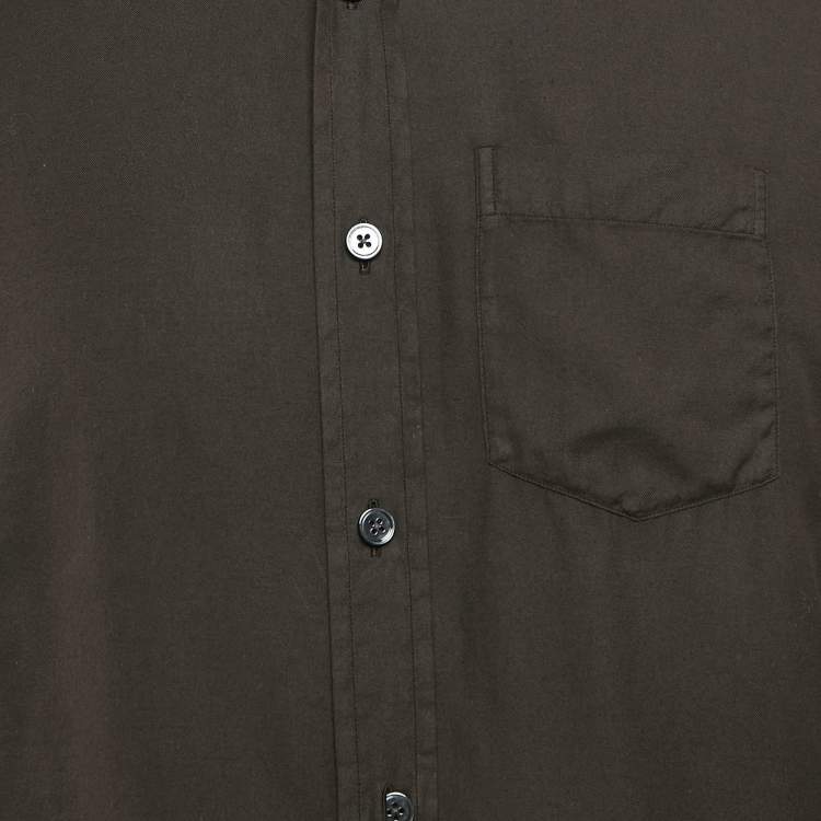 Pre Owned Tom Ford Black Cotton Long Sleeve Shirt XL
