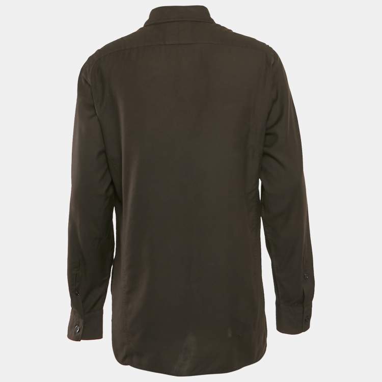 Pre Owned Tom Ford Black Cotton Long Sleeve Shirt XL