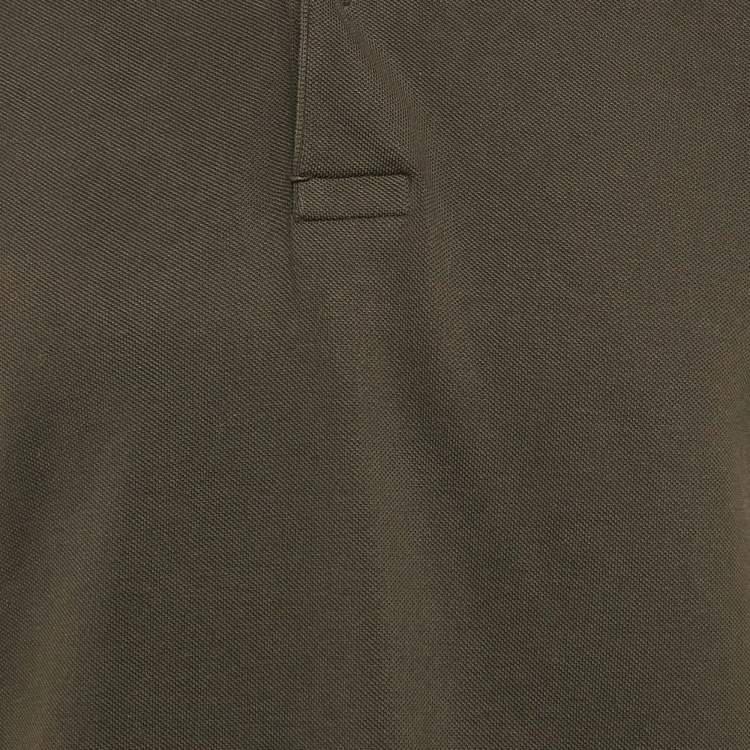 Pre Owned Tom Ford Green Cotton Pique Polo T-Shirt L