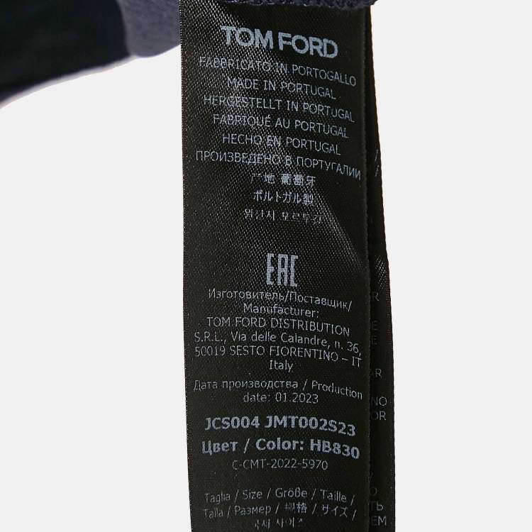 Pre Owned Tom Ford Dark Blue Jersey Crewneck T-Shirt S