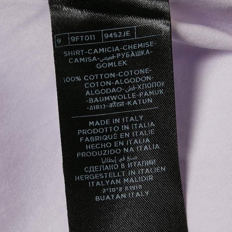 Pre Owned Tom Ford Purple Cotton Button Front Shirt XL